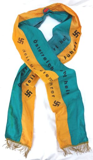 German, WW2, Nazi Propogranda Scarf/Sash for the Annexation of Austria - "Osterreich kehrt heim. Heil unserem Fuhrer