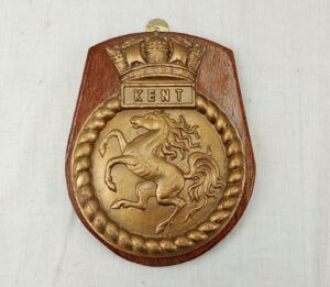 HMS Kent (54) Heavy Cruiser Bronze Boat Badge