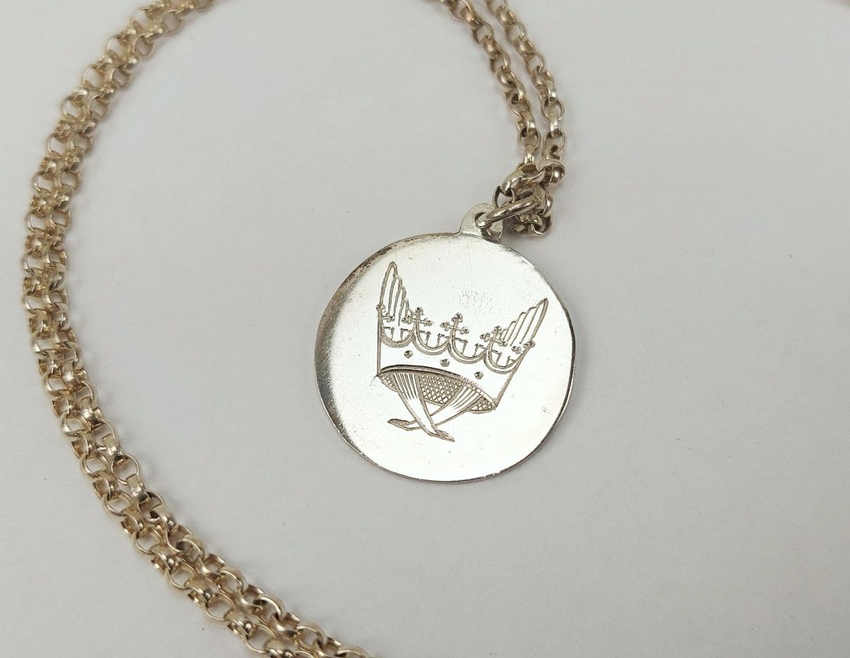 Sterling Silver Letter B Pendant Necklace - Image 3
