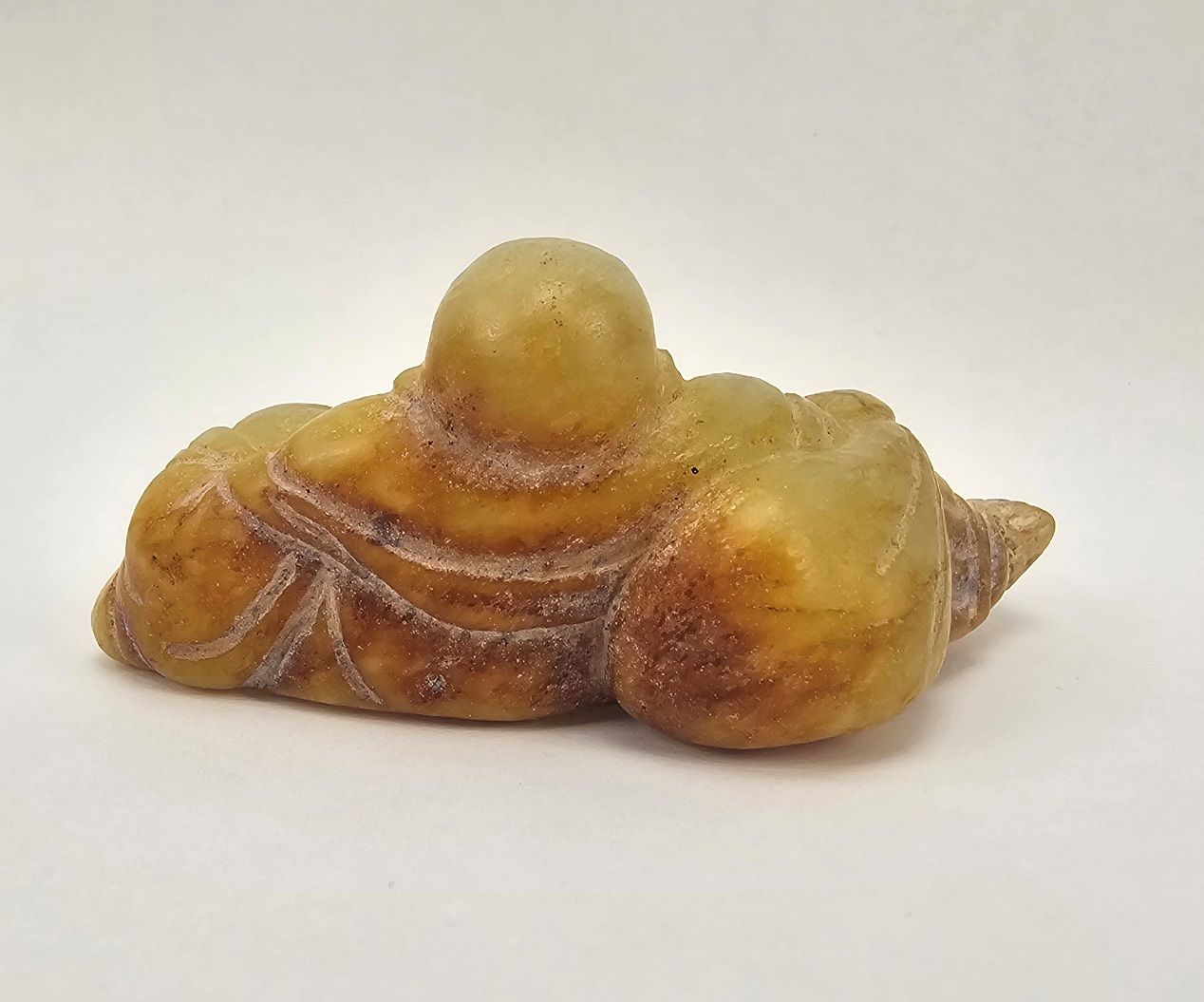 Late Ming Or Qing Dynasty Budai Nephrite Celadon Jade Figurine - Image 3