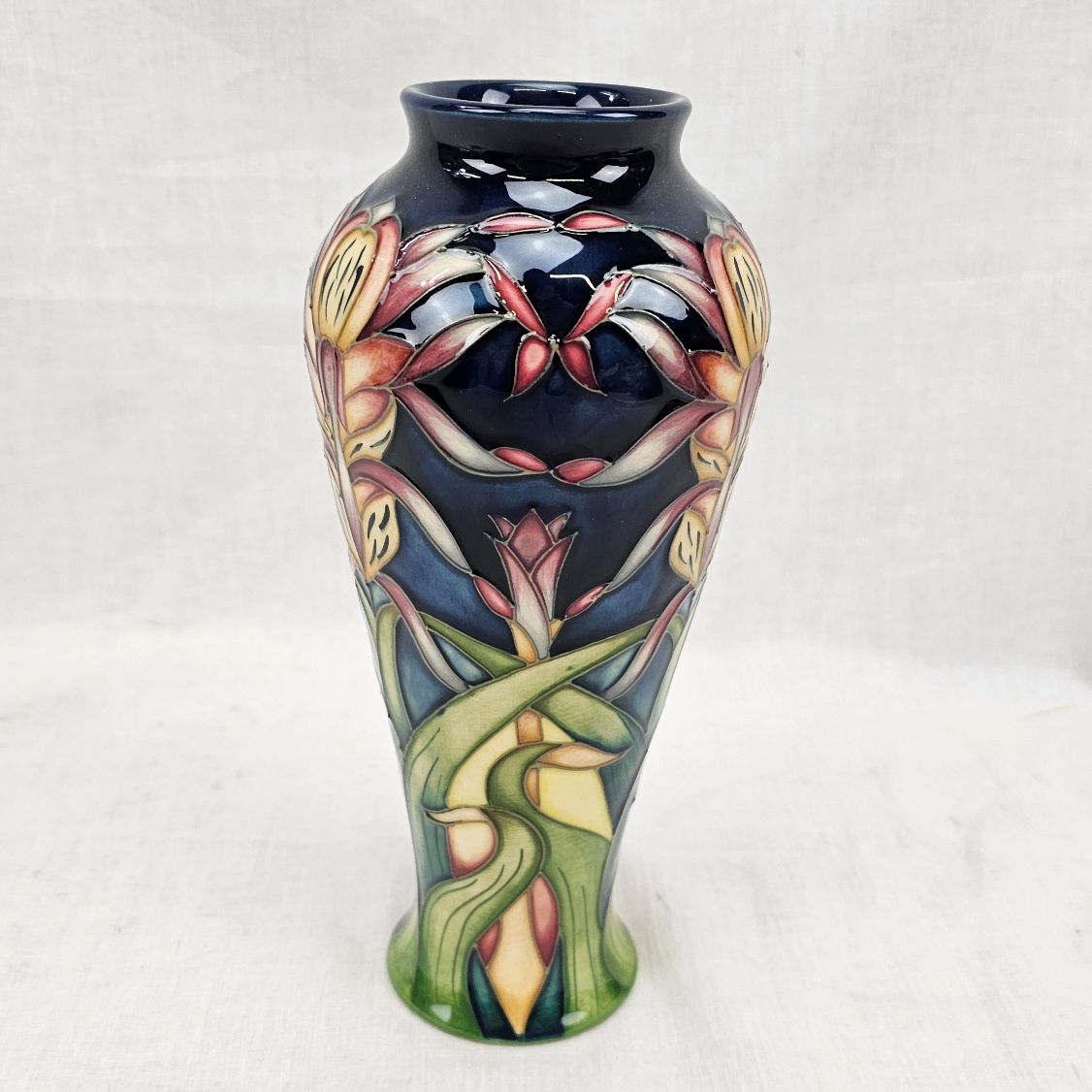 Moorcroft Three Star Members Club Lizard Orchid Pattern Vase With Original Box - Image 2