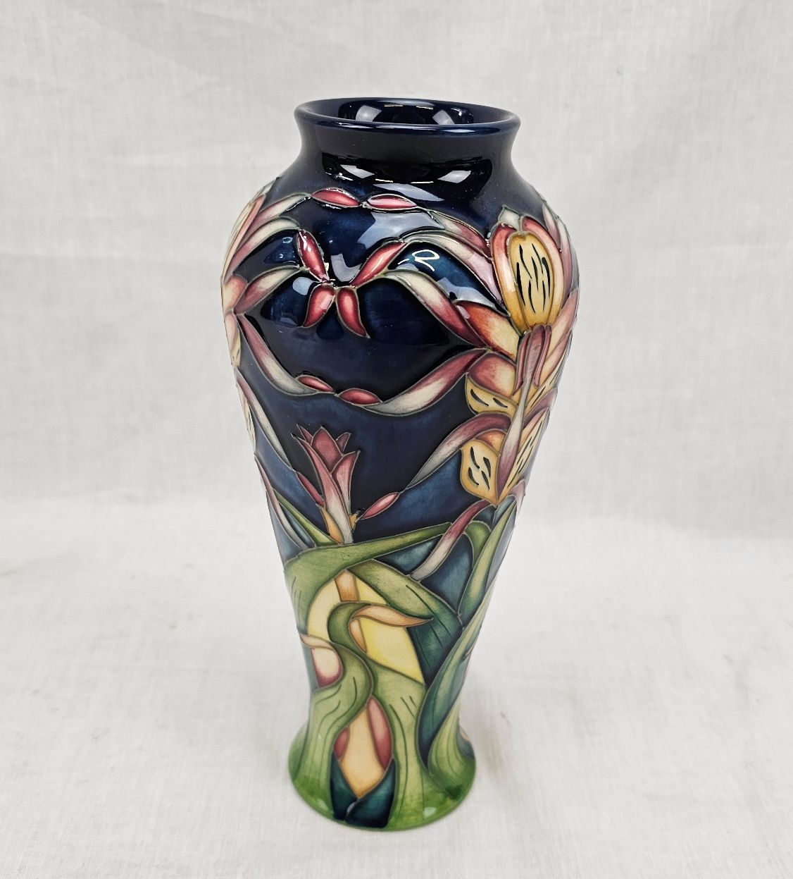 Moorcroft Three Star Members Club Lizard Orchid Pattern Vase With Original Box - Image 3