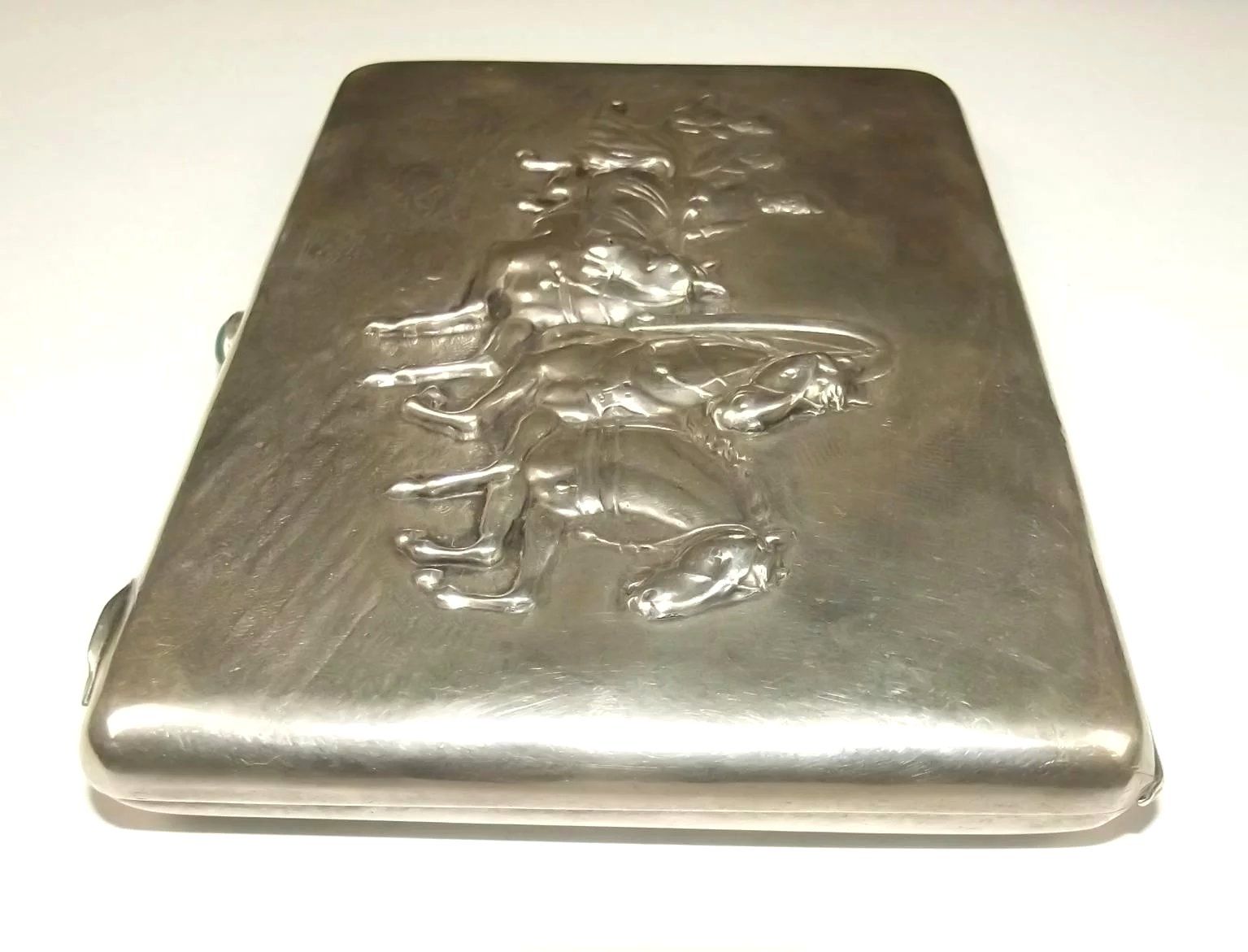 Russian Imperial Silver Cigarette Case Dated 1908, Moscow - Image 5