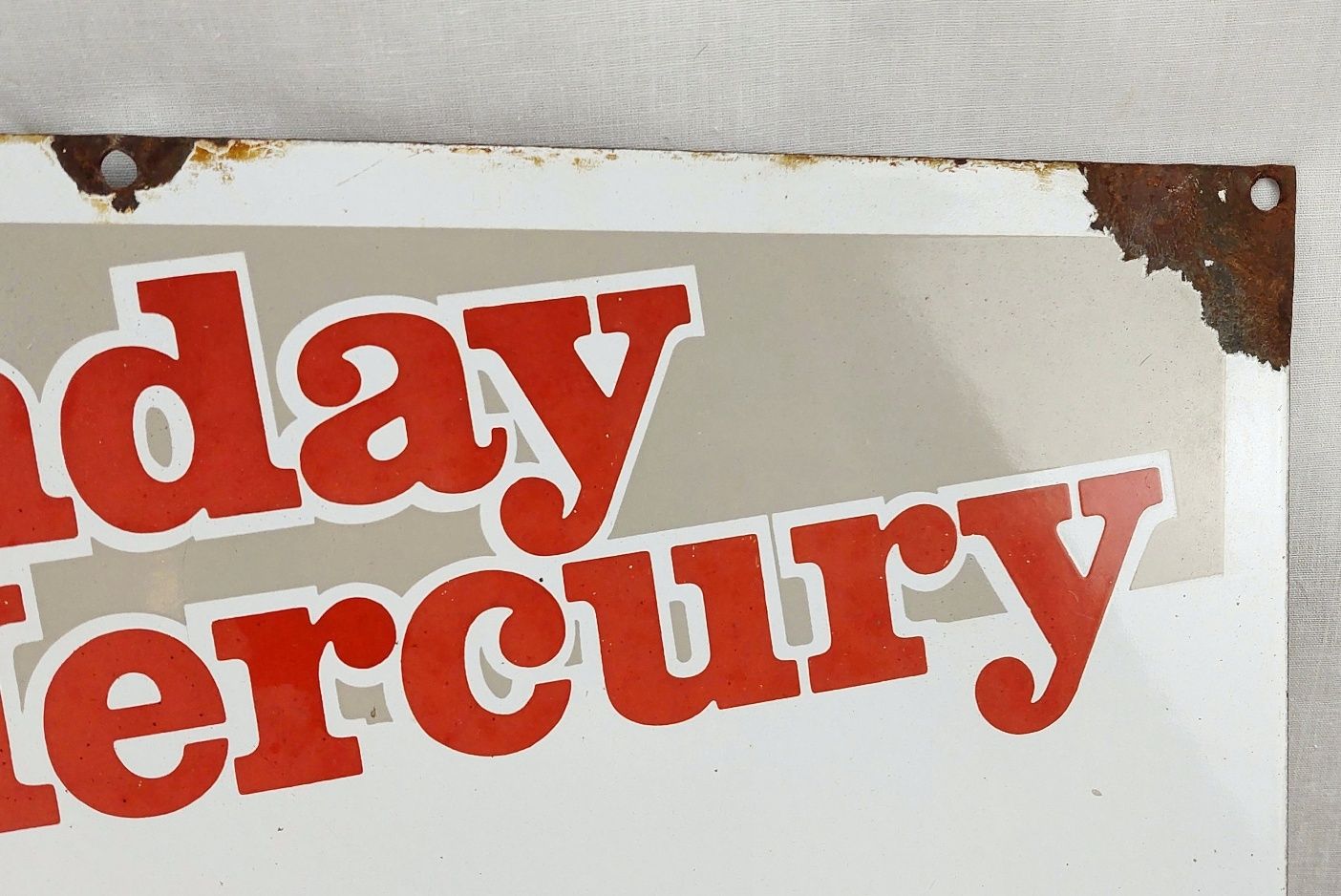 Sunday Mercury 'The Midlands Own Sunday Newspaper' Enamel Advertising Sign - Image 5