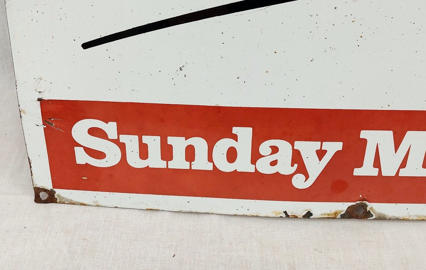 Sunday Mercury 'The Midlands Own Sunday Newspaper' Enamel Advertising Sign - Image 4