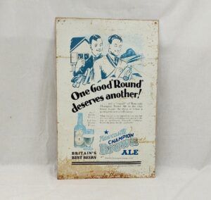 Vintage Newcastle Brown Ale Tin Advertising Sign
