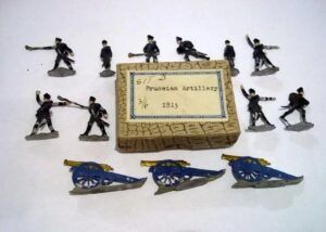 c1900/20 "Prussian Artillery 1813" Vintage Tin Flats 13 Pieces