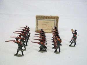 c1900/20 "Prussian Rifles" Vintage Tin Flats 21 Pieces. Boxed