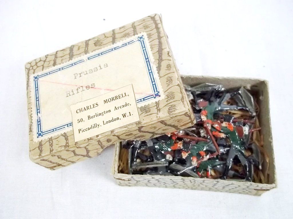 c1900/20 "Prussian Rifles" Vintage Tin Flats 21 Pieces. Boxed - Image 6
