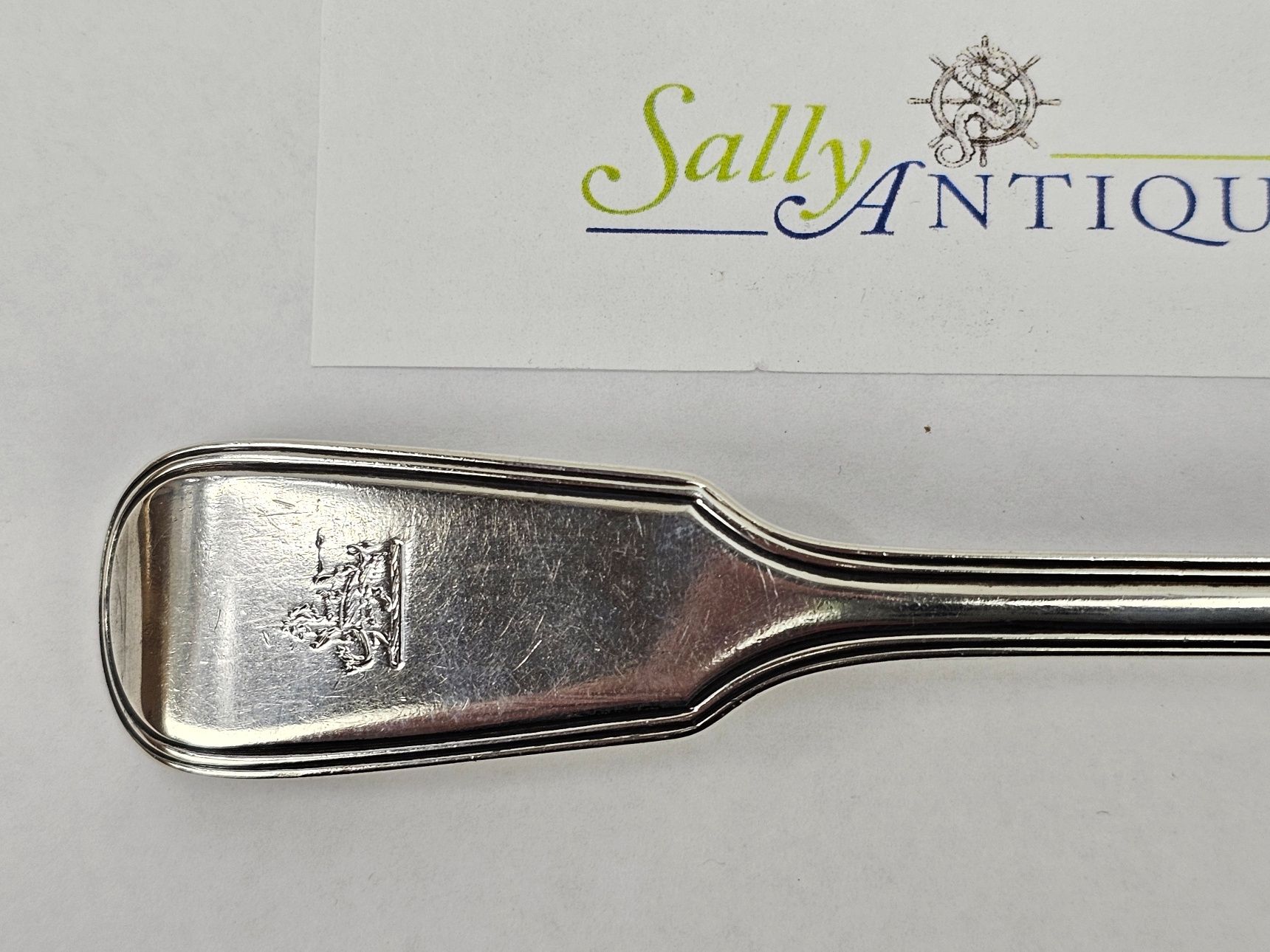 Armorial Sterling Silver London 1835 Sauce Ladle - Image 7