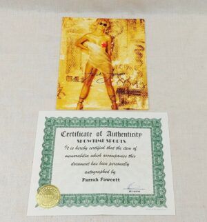 Autographed Farrah Fawcett Photograph With COA