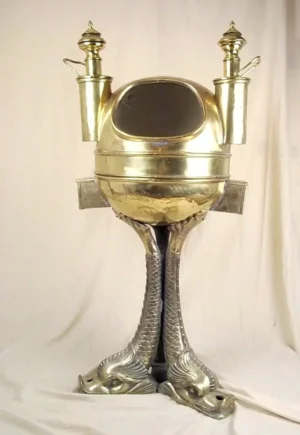 Circa 1850 Ships Binnacle Compass With Dolphin Stand