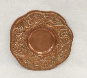 Circa 1900 Arts And Crafts Embossed Dish