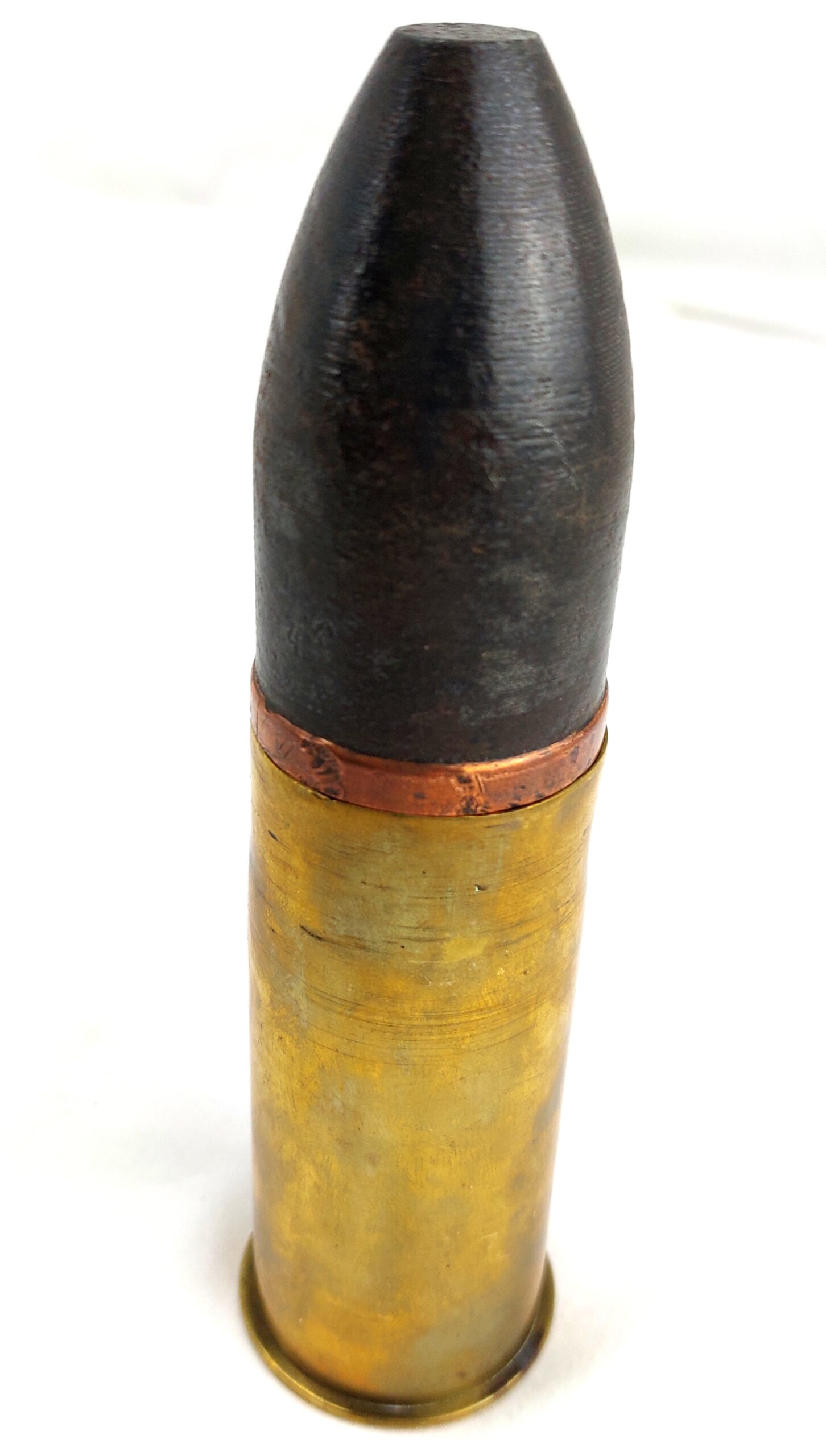 Imperial German, Pre WW1, Kaiserliche Marine (Navy) C/97.98 37mm Maxim Automatic Cannon round (Pom Pom Round), Dated 1904, Patronenfabrik Karlsruhe, Inert - Image 9