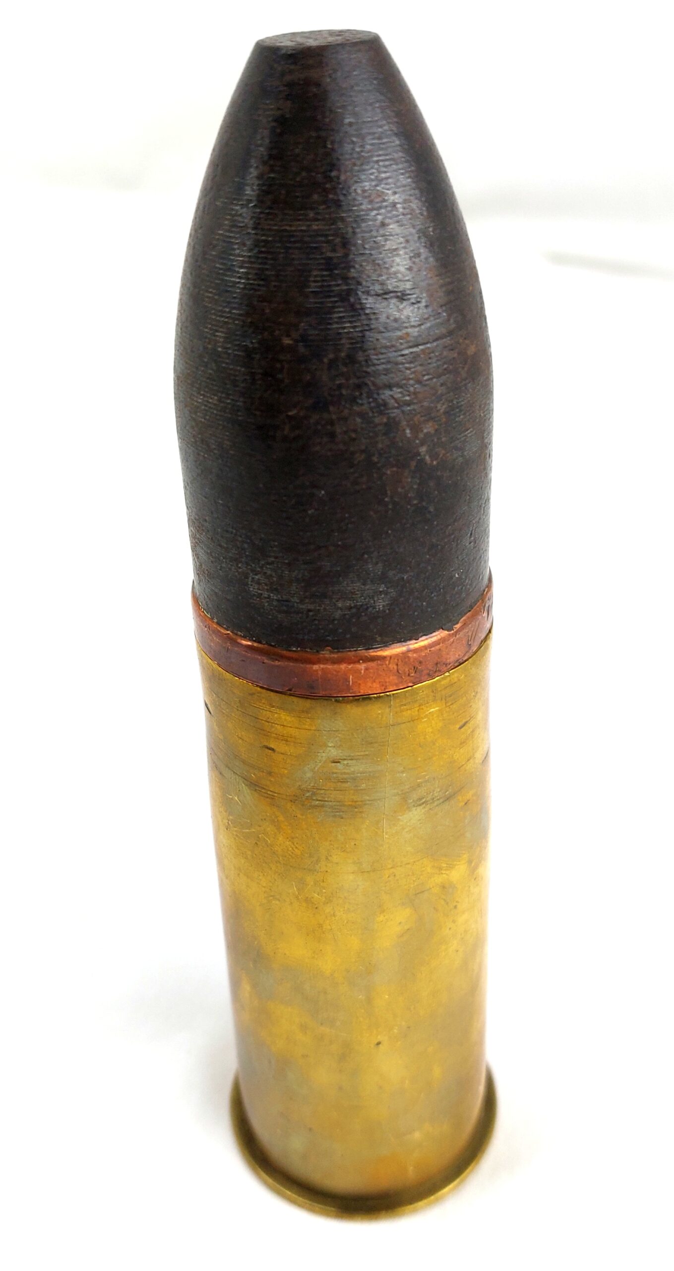 Imperial German, Pre WW1, Kaiserliche Marine (Navy) C/97.98 37mm Maxim Automatic Cannon round (Pom Pom Round), Dated 1904, Patronenfabrik Karlsruhe, Inert - Image 8