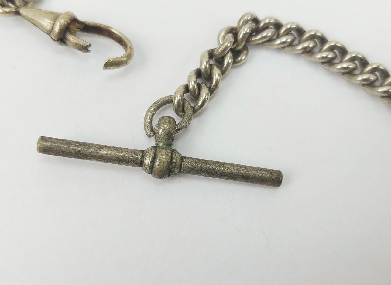 Sterling Silver Double Albert Watch Chain - Image 2
