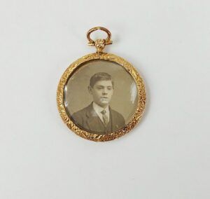 Antique 9ct Yellow Gold Double Open-Face Locket Pendant
