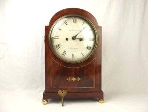 Oak & Mahogany Bothamley Boston Mantle Clock