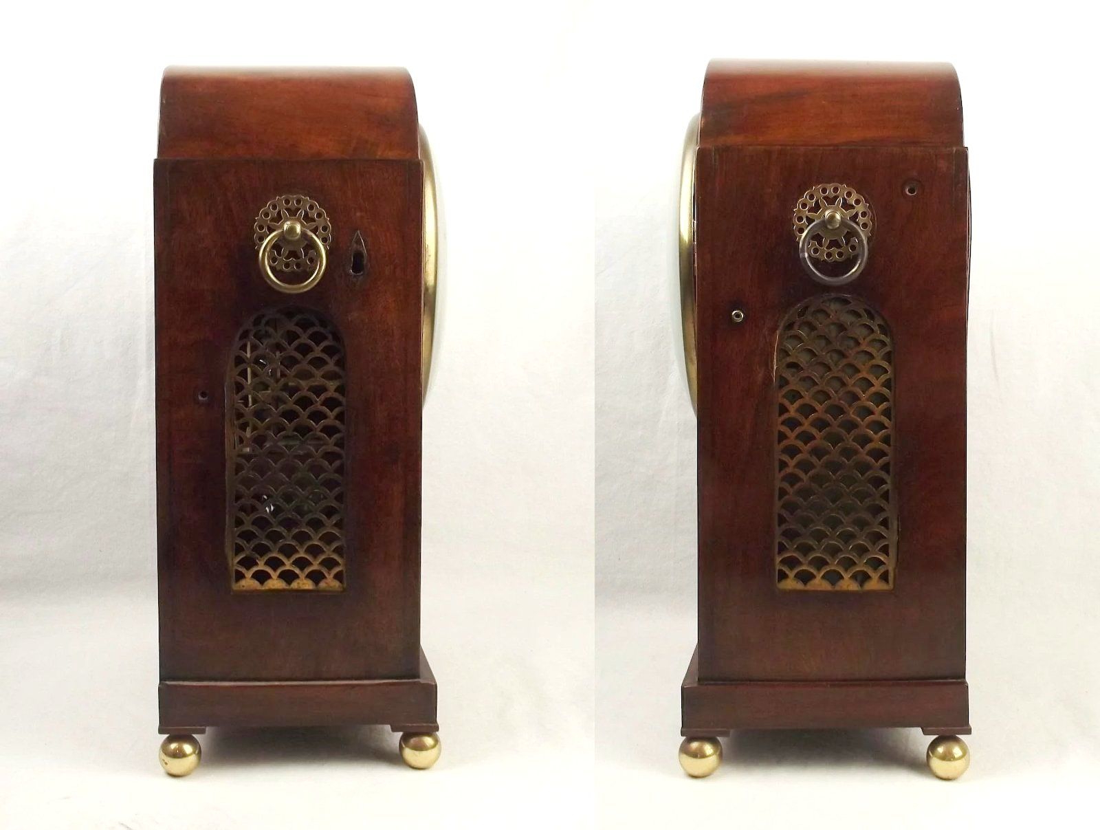Oak & Mahogany Bothamley Boston Mantle Clock - Image 3