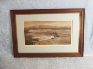 W.L. Wyllie Signed Lithographic Print - Battleships At Portsmouth Harbour