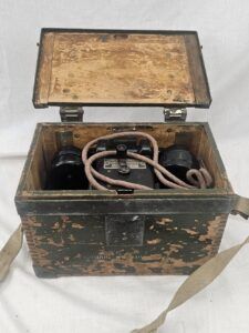 WW2 British Army Telephone Set F with Shoulder Strap