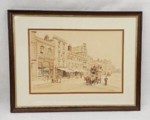 Watercolour Of Edwardian The Hard Portsmouth By Mick Southcott