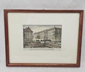 1781 Hand Coloured Copperplate Engraving Of Chateau Levant By Rosenberg