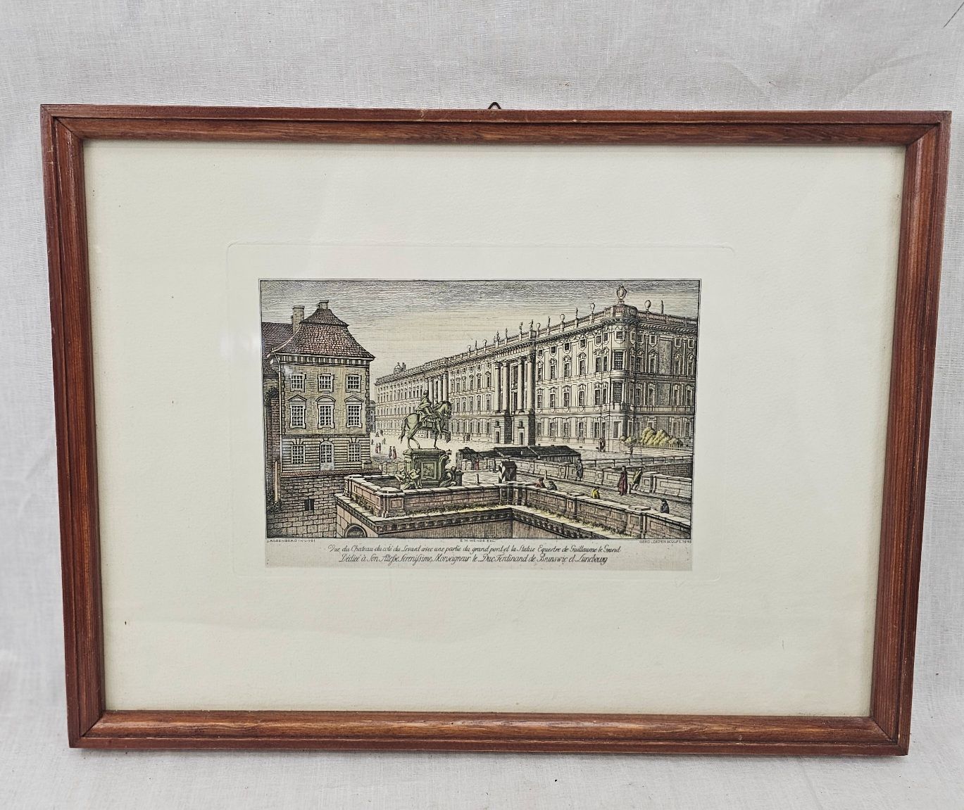 1781 Hand Coloured Copperplate Engraving Of Chateau Levant By Rosenberg