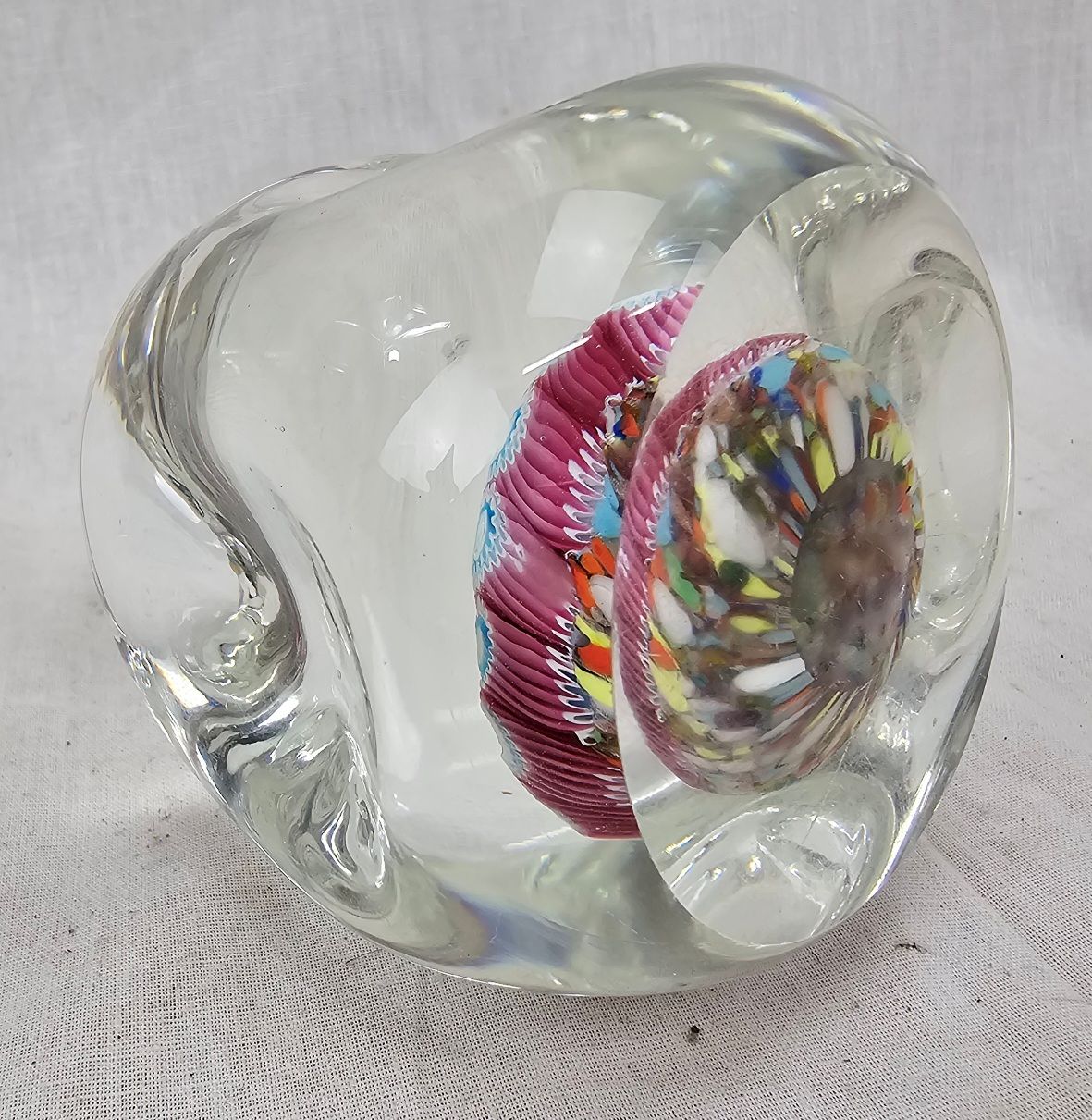 1960s Dimpled Murano Millefiori Paperweight - Image 2