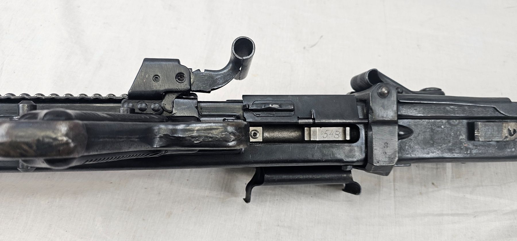 WW2 German MG42 Machine Gun with Drum Mag, Bipod and Link Belt - Old Spec - Image 36