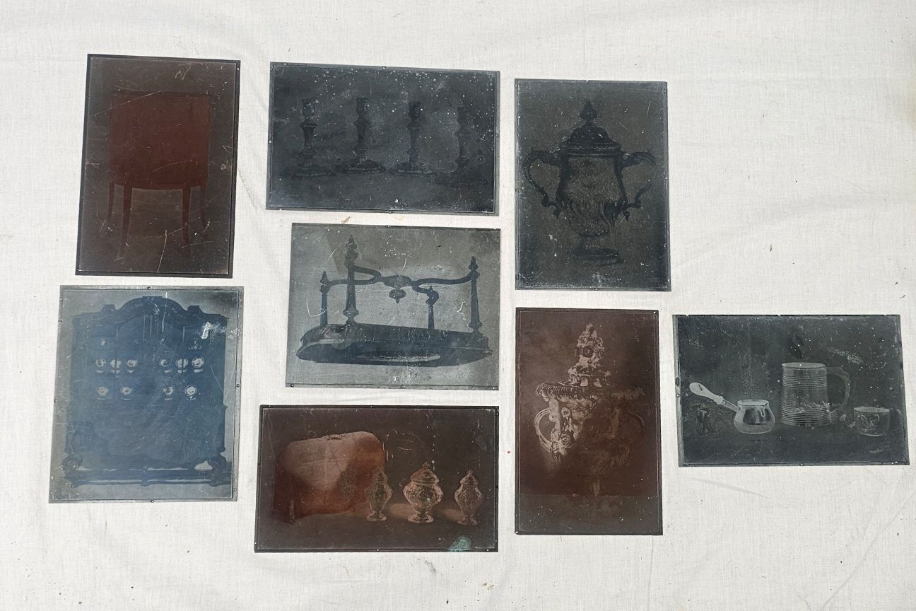 8 Antique Steel Printing Plates Of Antiques