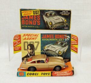 Boxed 1960s Corgi Toys 261 James Bond Aston Martin DB5 Diecast Car