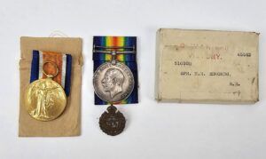Boxed Set of World War I Medals Awarded to Sapper H.R. Edmonds Royal Engineers