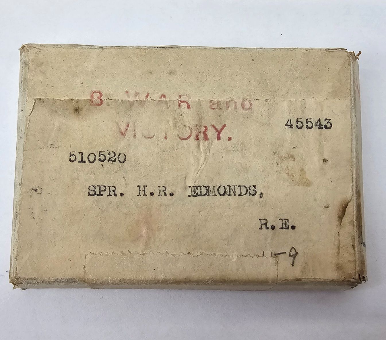 Boxed Set of World War I Medals Awarded to Sapper H.R. Edmonds Royal Engineers - Image 2