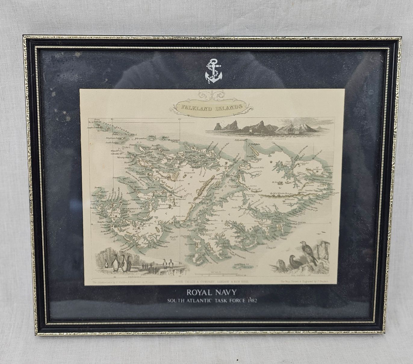 Circa 1851 Map Of The Falkland Isles By John Tallis