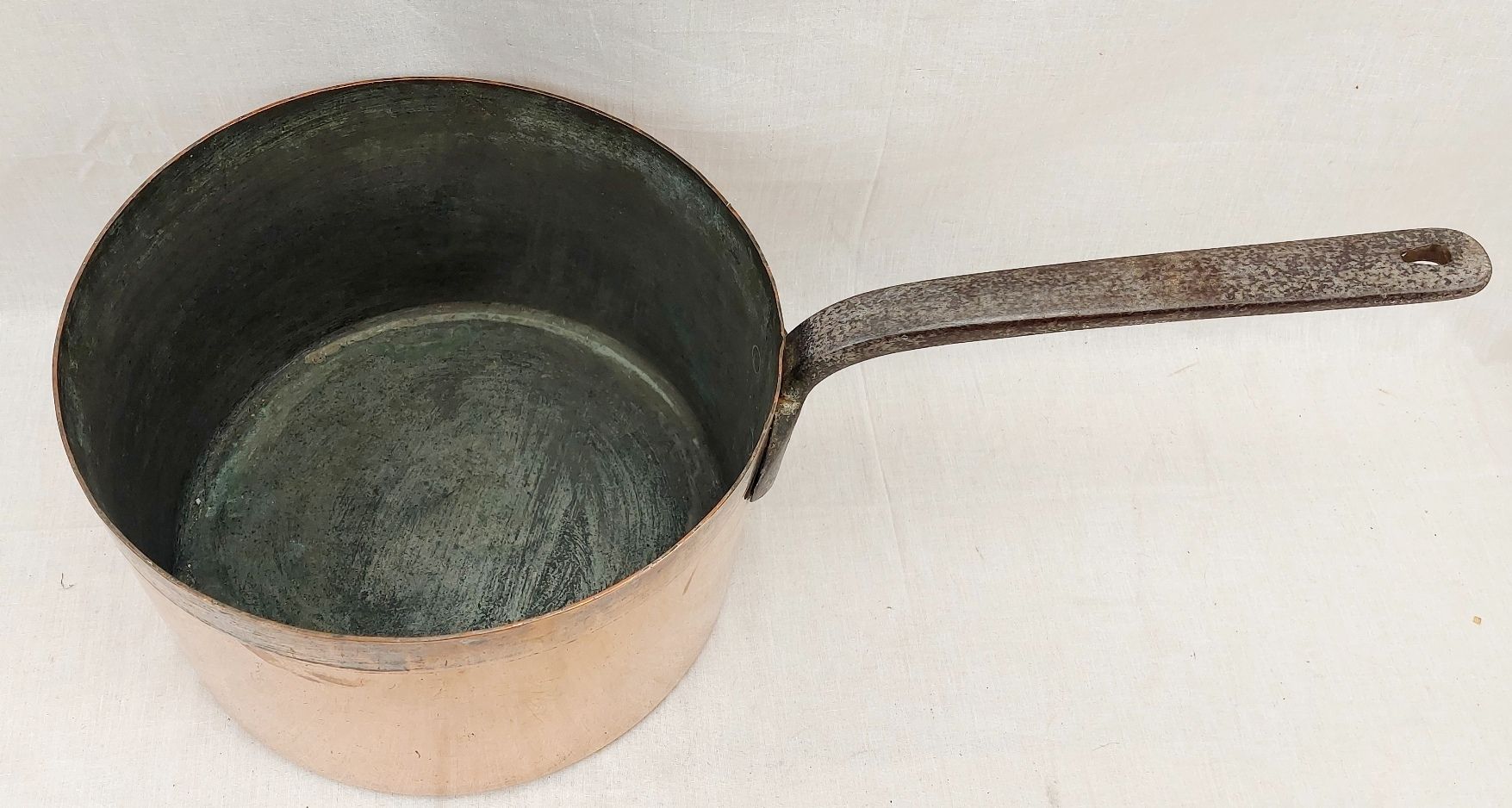 Large Georgian Copper Sauce Pan - Image 4