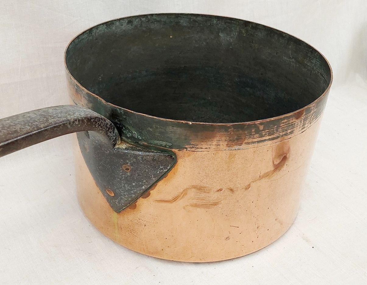 Large Georgian Copper Sauce Pan - Image 2