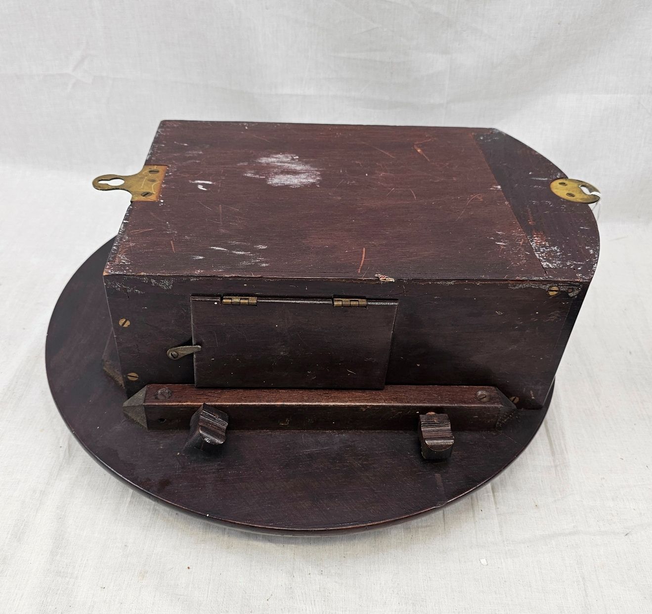 Mahogany GPO (General Post Office) Circular Fusee Wall Clock Dated 1965 - Image 19