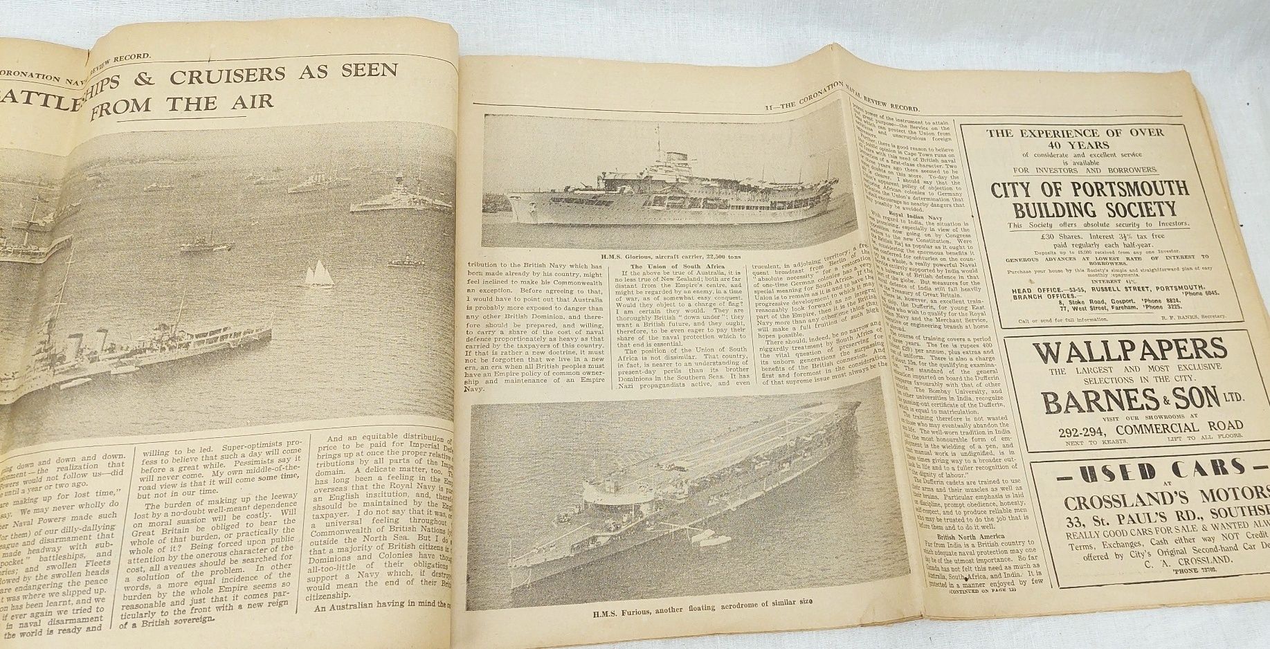 Portsmouth Evening News 1937 Coronation Naval Review Newspaper - Image 8