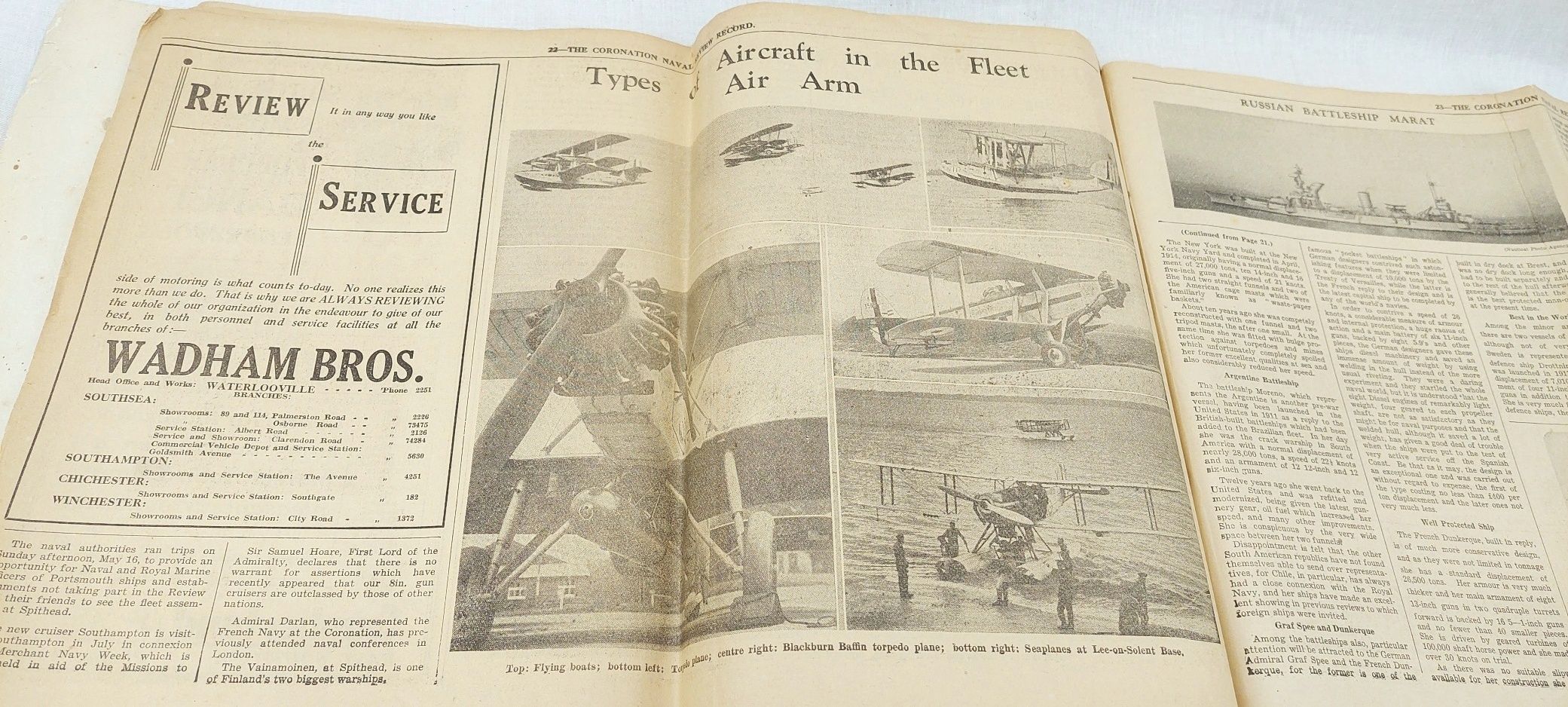 Portsmouth Evening News 1937 Coronation Naval Review Newspaper - Image 7