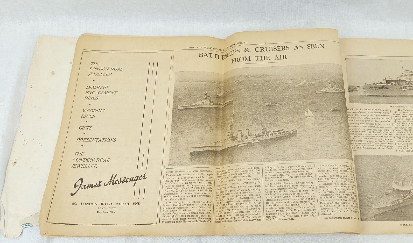 Portsmouth Evening News 1937 Coronation Naval Review Newspaper - Image 2