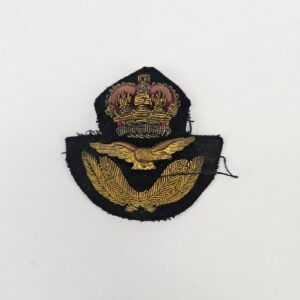 Post War RAF Officers Bullion Cloth Cap Badge