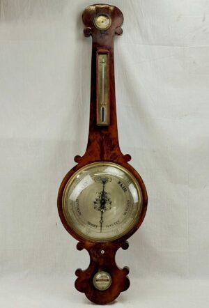 Regency Burr Walnut Banjo Barometer By J Baxland Of Sittingbourne