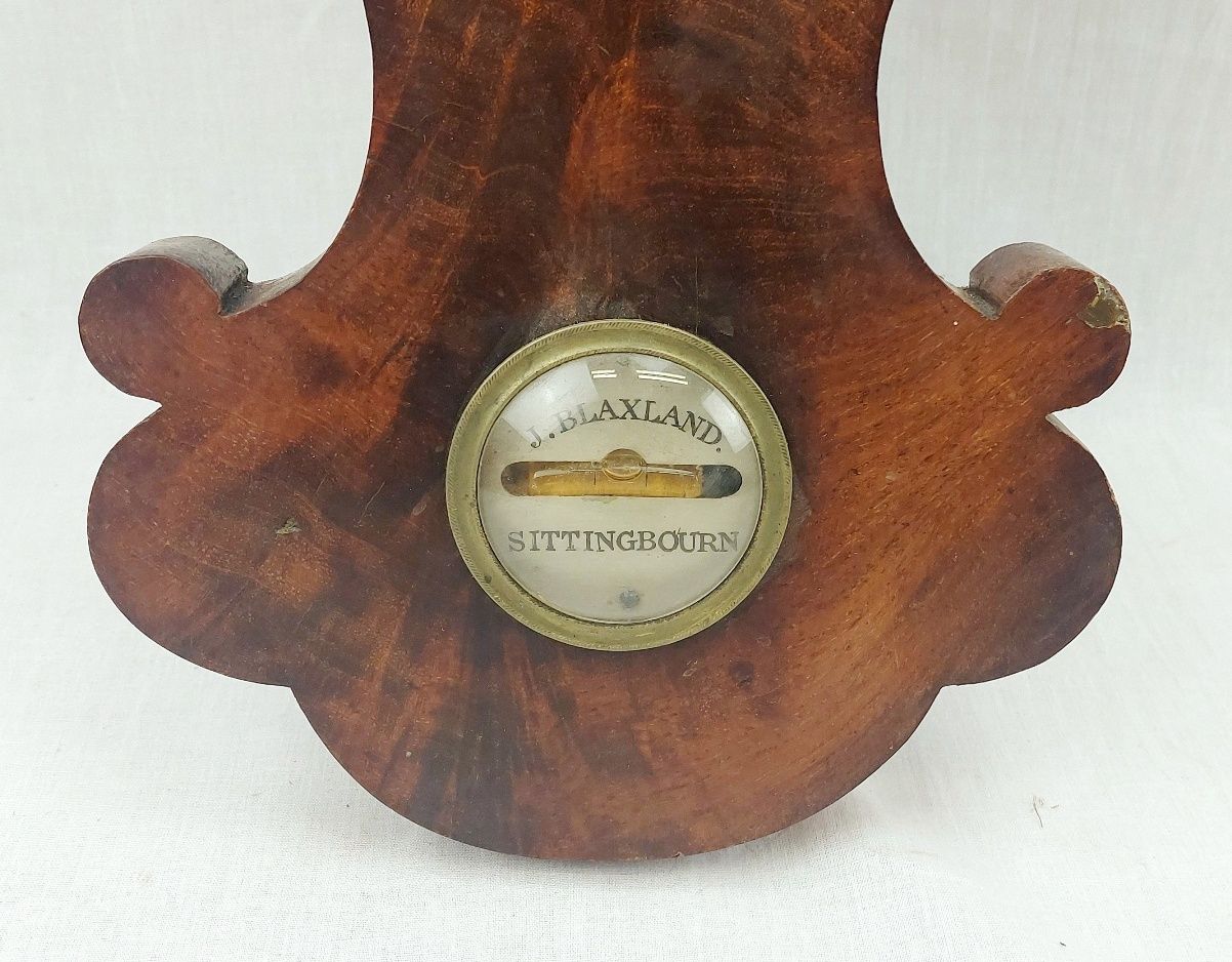 Regency Burr Walnut Banjo Barometer By J Baxland Of Sittingbourne - Image 11