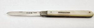 Victorian Sheffield 1897 Sterling Silver And MOP Fruit Knife