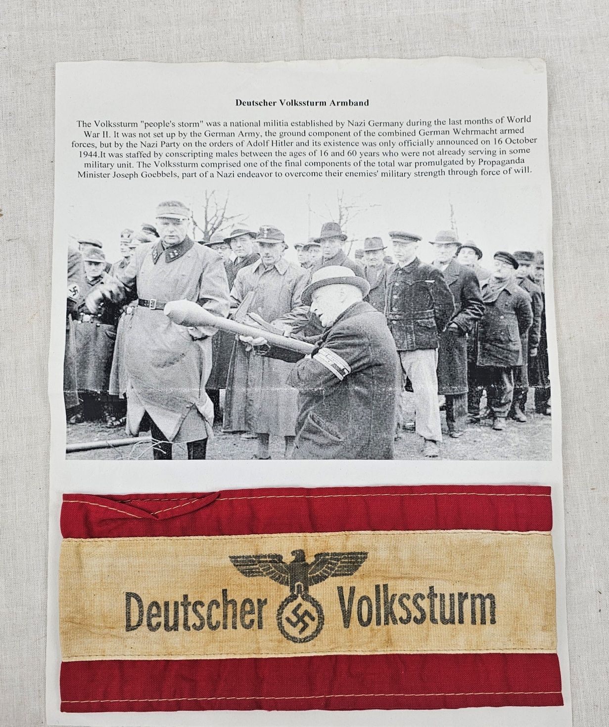 WW2 German Deutscher Volksturm Armband #2