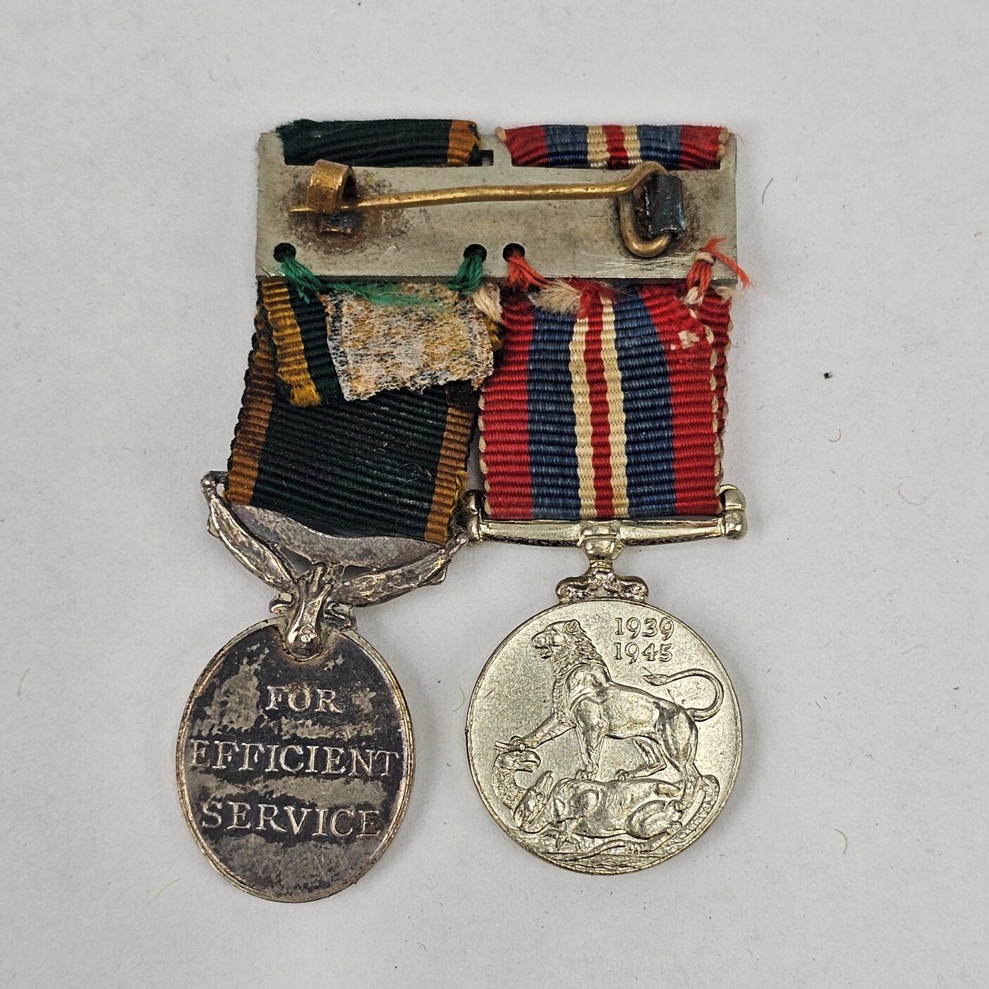 WW2 War And Territorial Army Miniature Medal Pair - Image 2