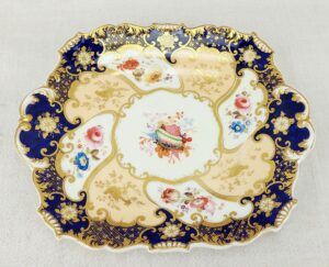 c1820 Hand Painted Worcester Plate Possibly By Baxter Birds, Roses And Seashell