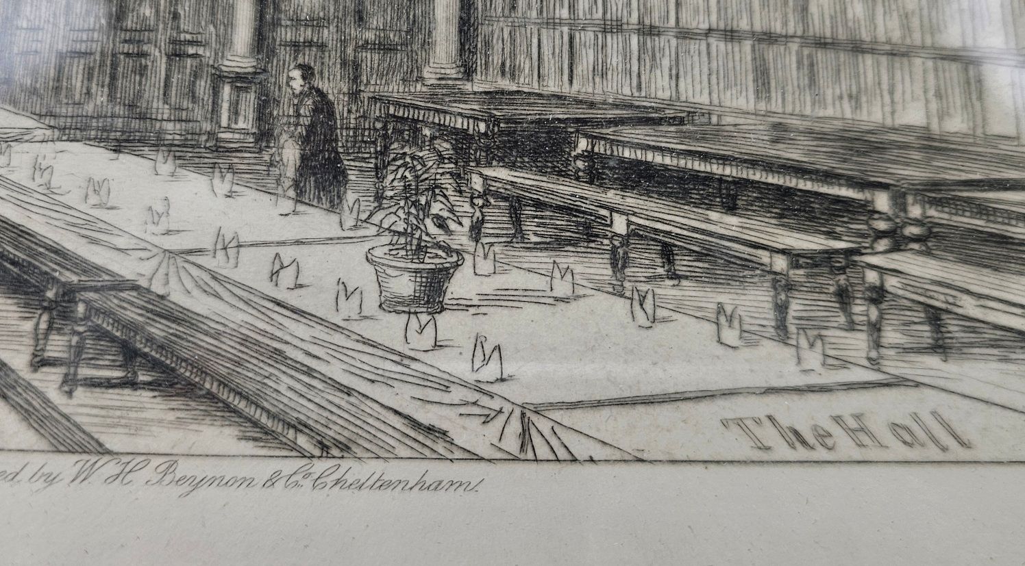 c1880 Etching Of The Hall By Beynon And Cheltenham - Image 3