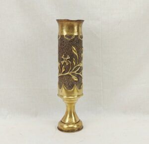 1907 French 75mm Trench Art Shell Case Vase